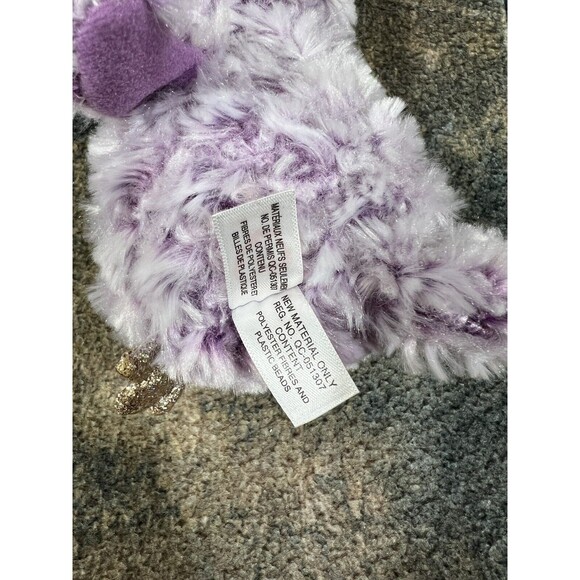 Ty Beanie Boos 6”  Moonlight Purple Owl, Glitter, Plush Stuffed Animal! - Picture 5 of 5